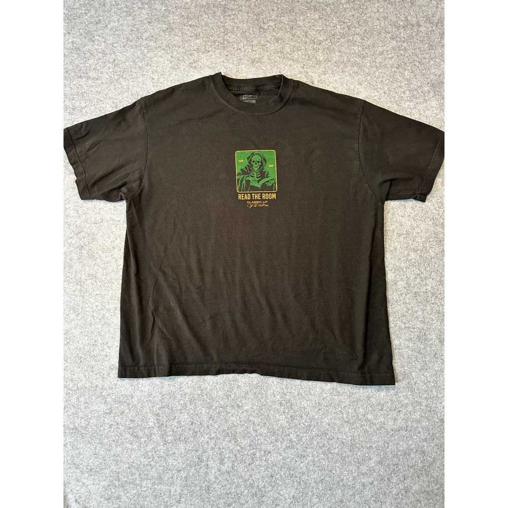 Vans Of The Wall 1966 T-Shirt Mens XL Black Cotton Classic Fit Read The Room